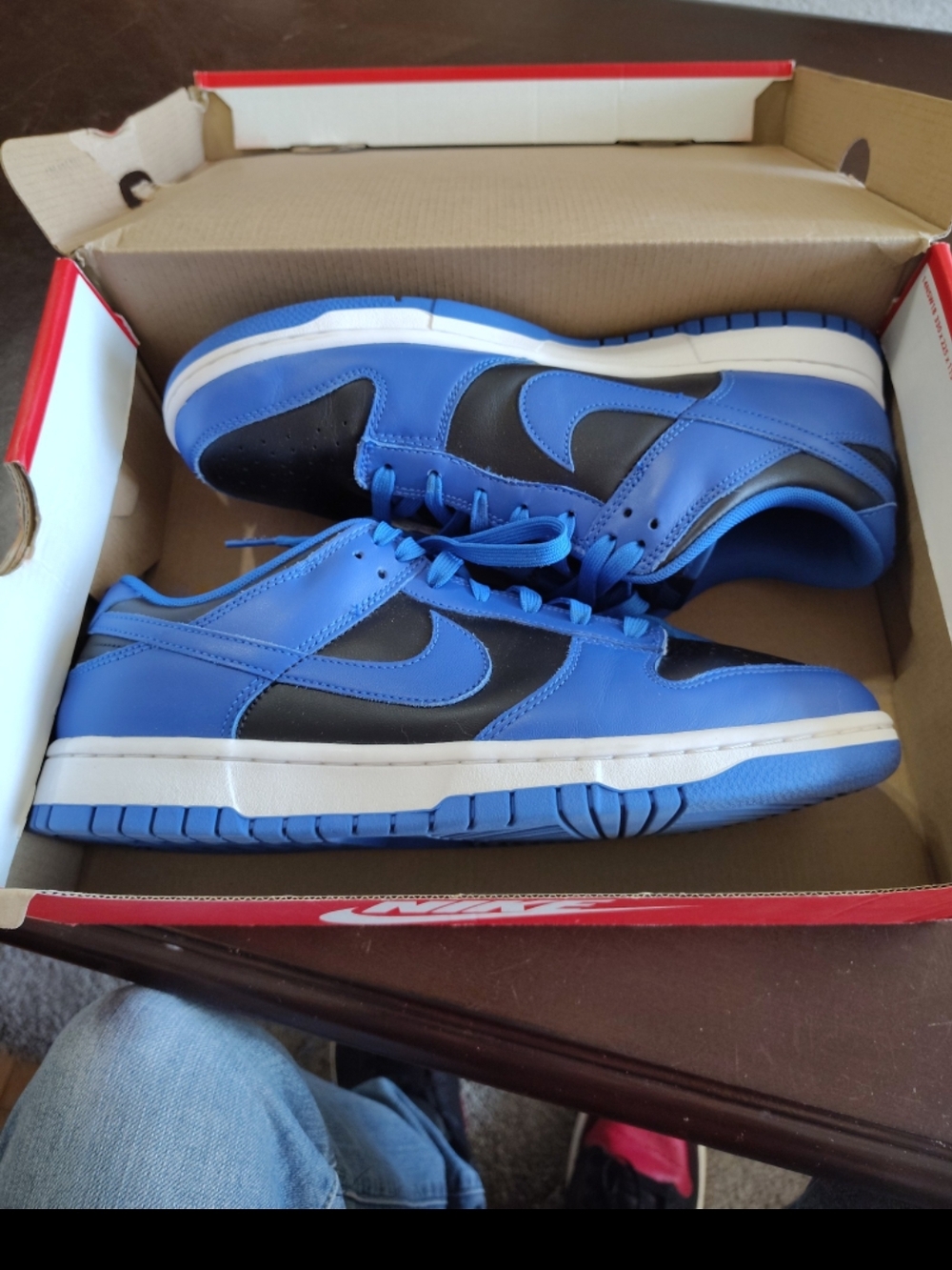 Blue and Black Low-Top Men's Sneakers